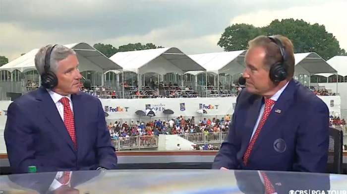Jay Monahan and Jim Nantz talked LIV Golf last weekend at the Canadian Open.